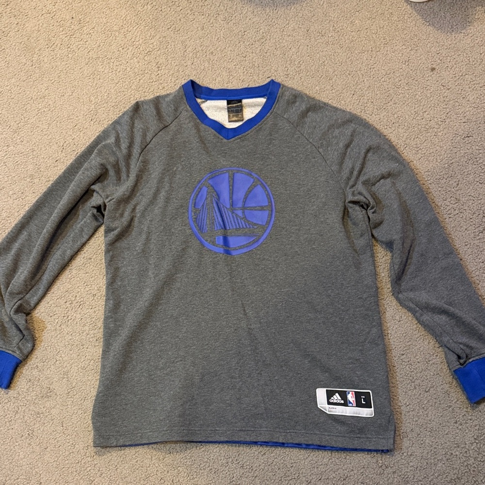 Throwback Adidas NBA Golden State Warriors Long Sleeve Tee